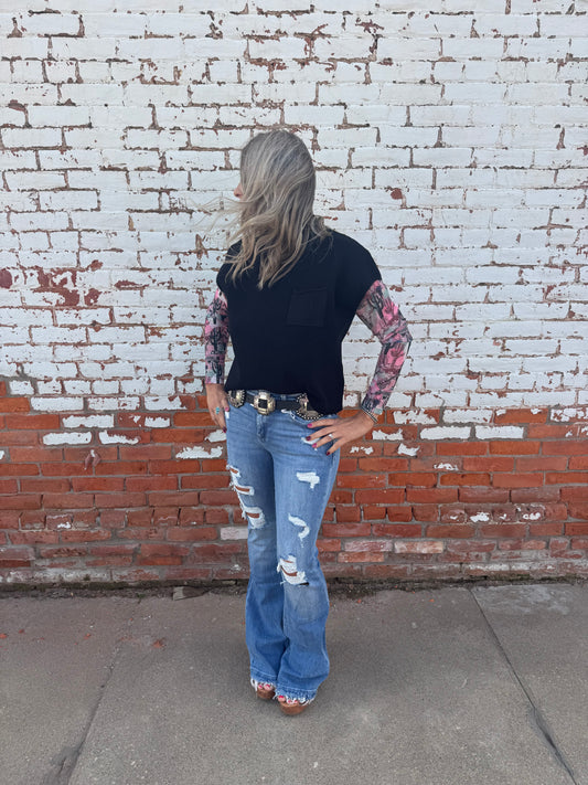 MEMPHIS FLARE JEAN WITH TROUSER HEM