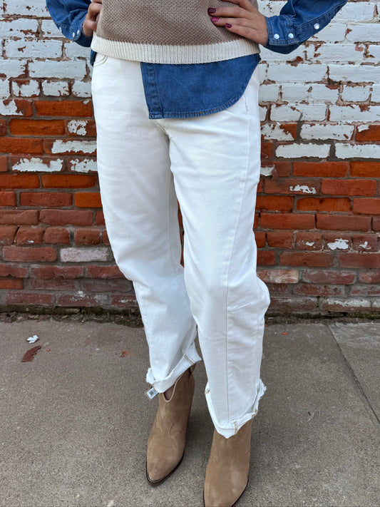 BRENLEY BARREL-LEG JEANS