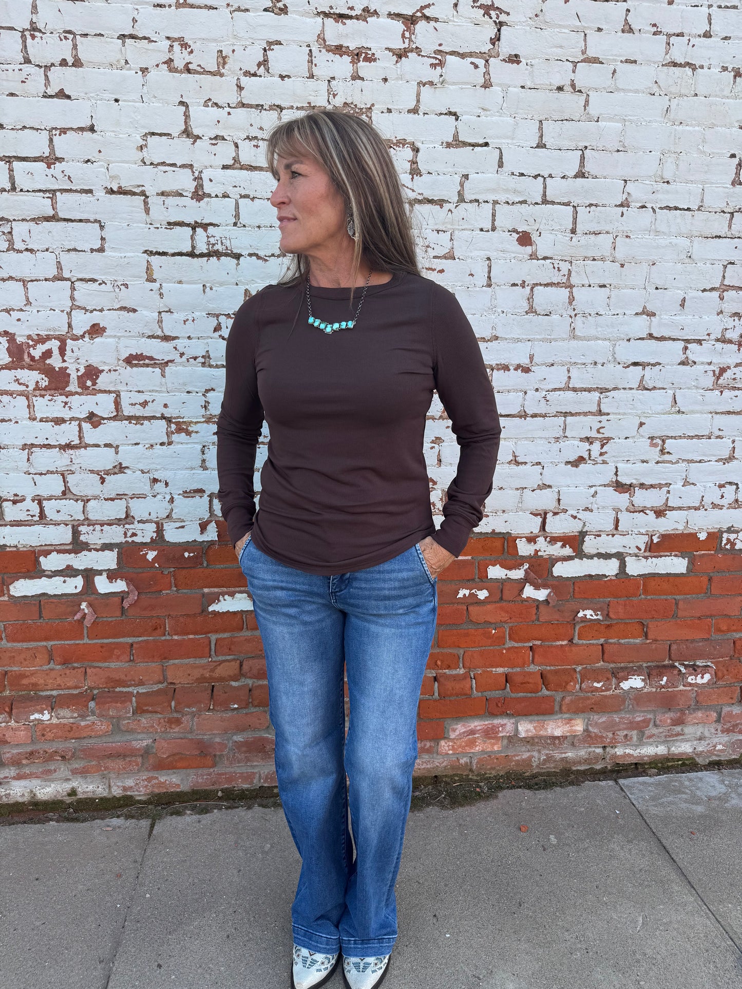 STACY CREW NECK LONG SLEEVE TEE