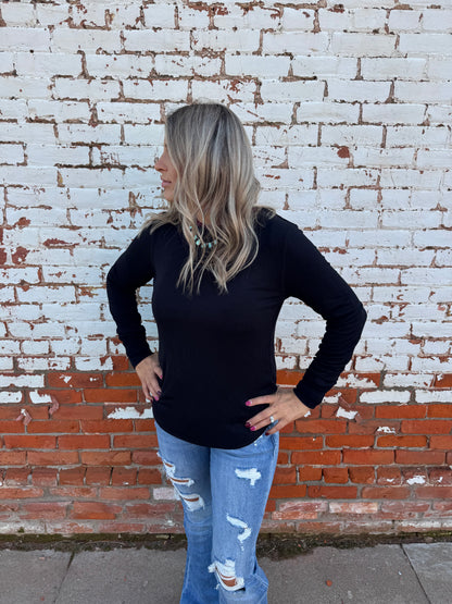 STACY CREW NECK LONG SLEEVE TEE