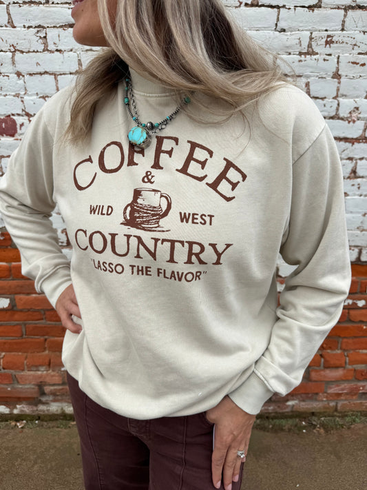COFFEE COUNTRY GRAPHIC SWEATWHIRT
