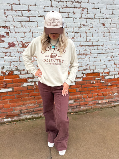 COFFEE COUNTRY GRAPHIC SWEATWHIRT