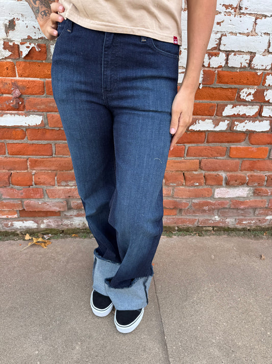 THE OLIVIA DARK WASH JEAN