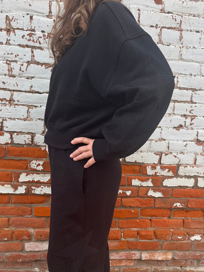 STAR PATCH CREWNECK SWEATSHIRT