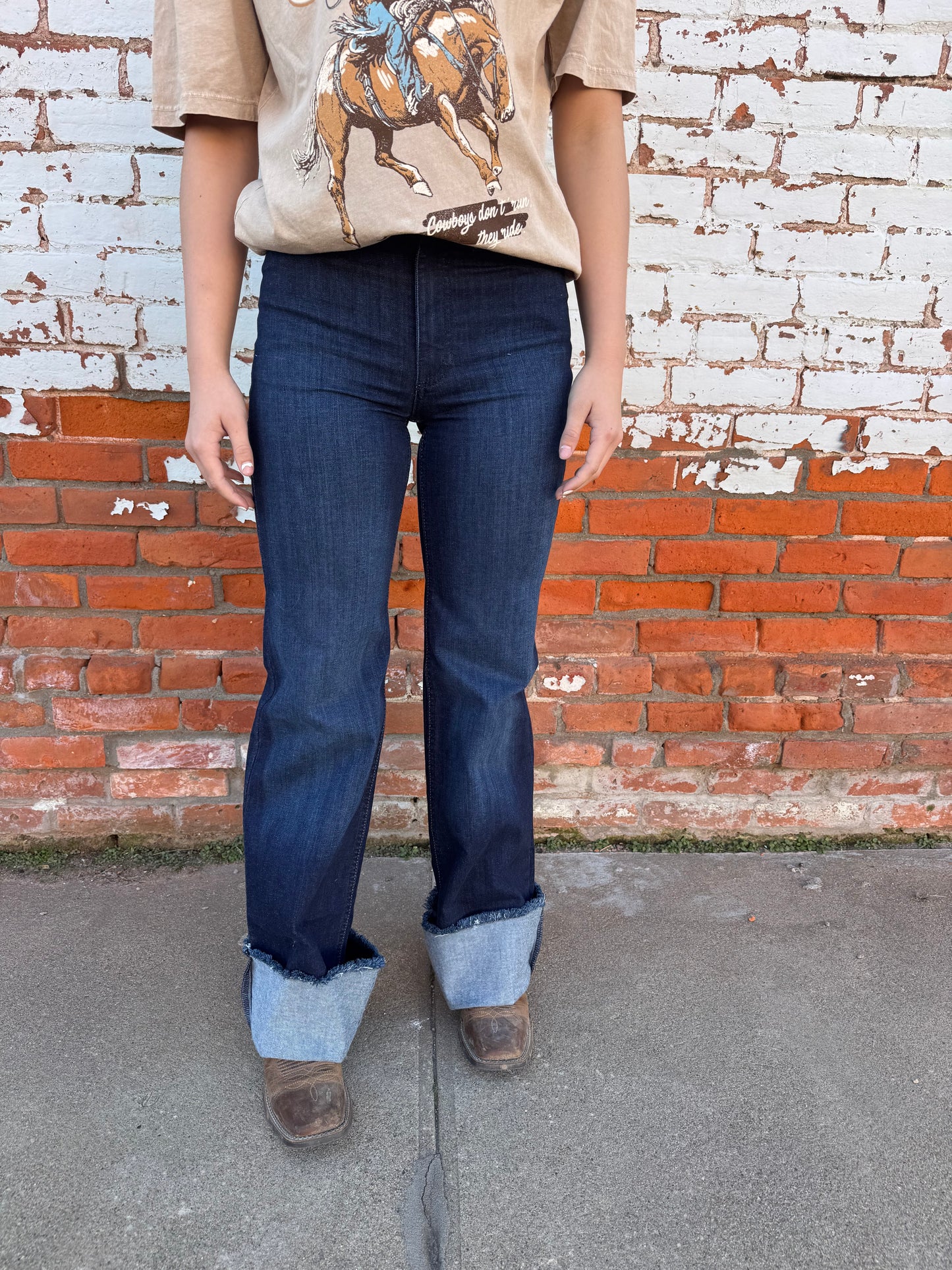 THE OLIVIA DARK WASH JEAN