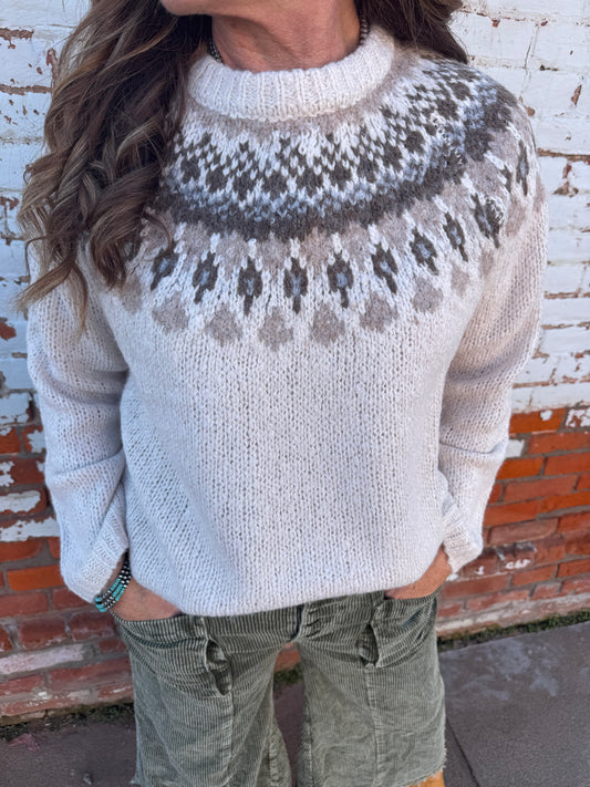 FAIR ISLE KNIT SWEATER