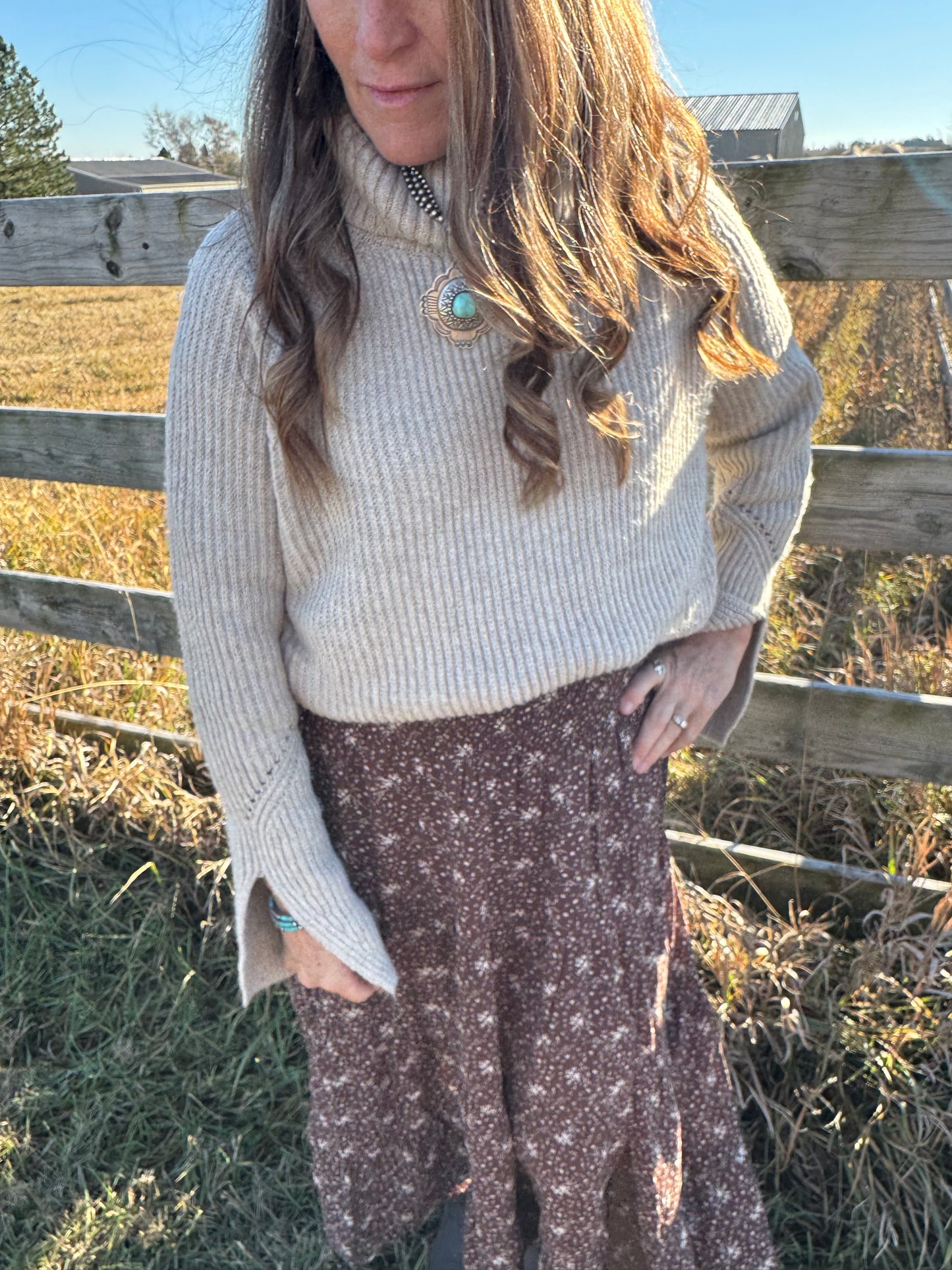 FLORAL TIERED MIDI SKIRT