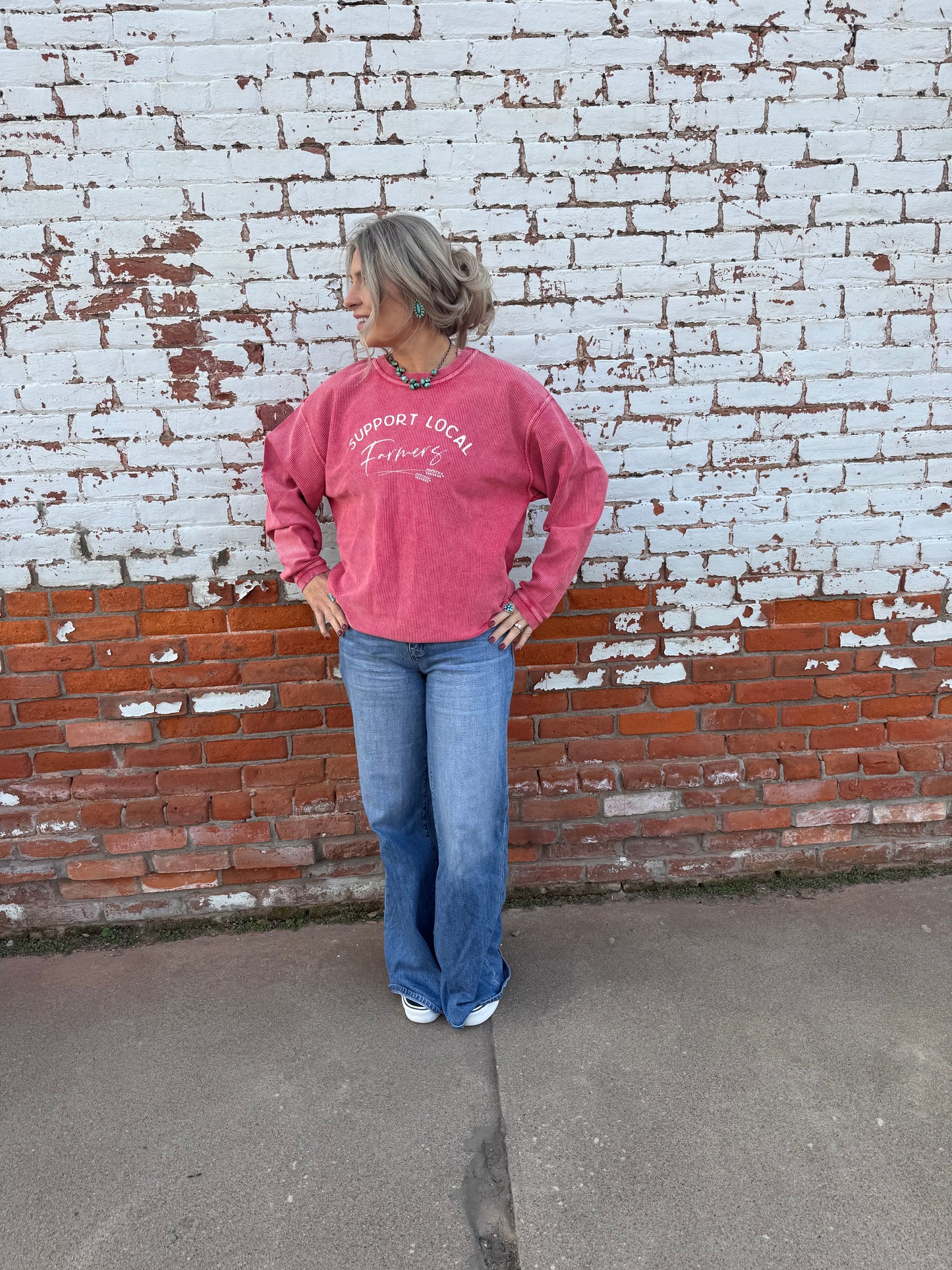 SUPPORT LOCAL FARMERS  THERMAL PULLOVER