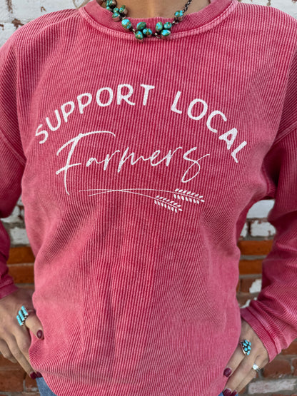 SUPPORT LOCAL FARMERS  THERMAL PULLOVER