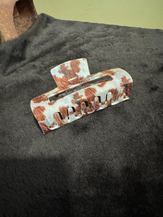 COW PRINT CLAW CLIP