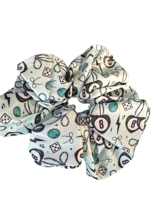 EIGHT BALL HAIR SCRUNCHIE