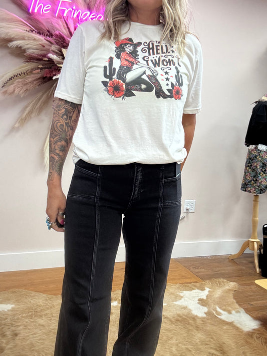 DONETTA MID-RISE WIDE JEANS