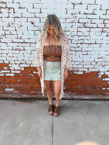 CANDI FLORAL CROCHET CARDIGAN