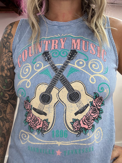 COUNTRY MUSIC 1806 GRAPHIC TANK TOP