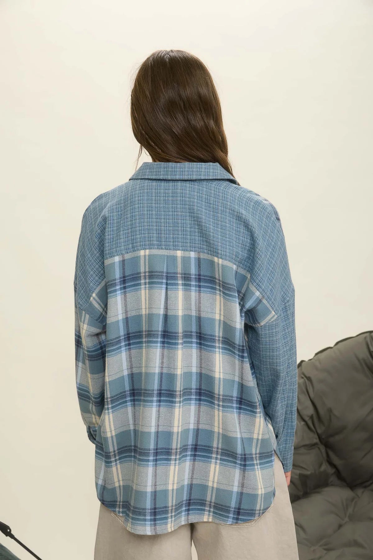 COLORBLOCK PLAID SHIRT