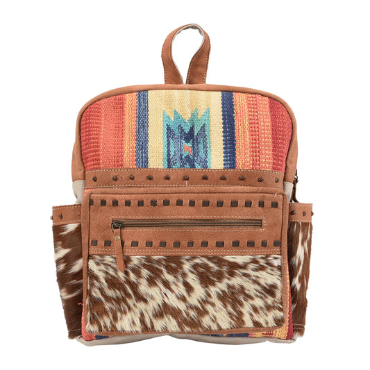 OHLAY- CANVAS AND COWHIDE LADIES BACKPACK