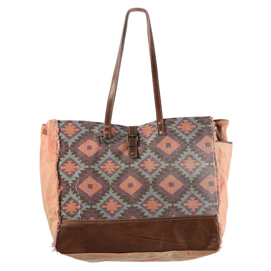 OHLAY-UPCYCLED CANVAS LADIES TOTE