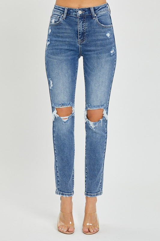 NATALIE-DISTRESSED SKINNY JEANS