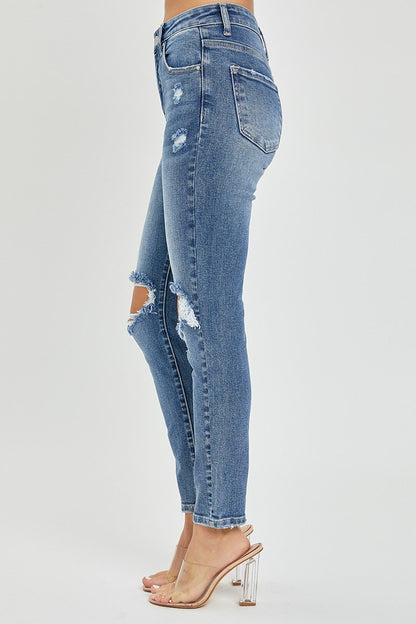 NATALIE-DISTRESSED SKINNY JEANS