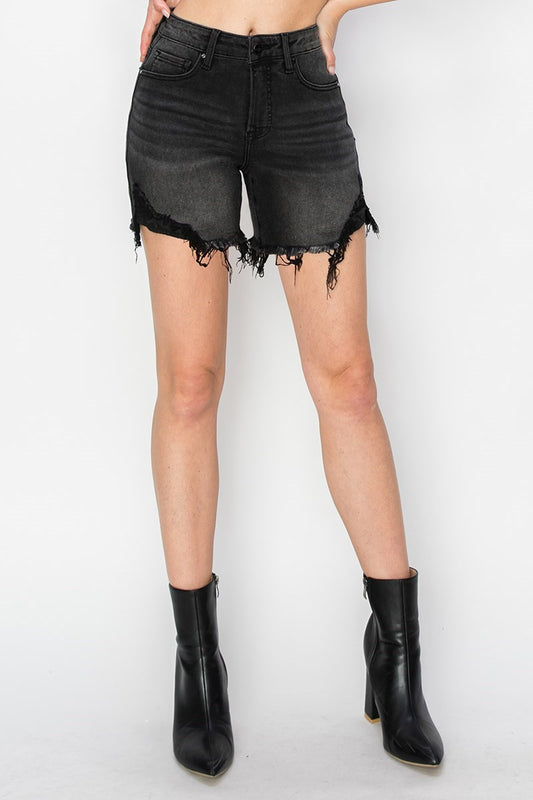 BRITT DISTRESSED HIGH RISE SHORTS
