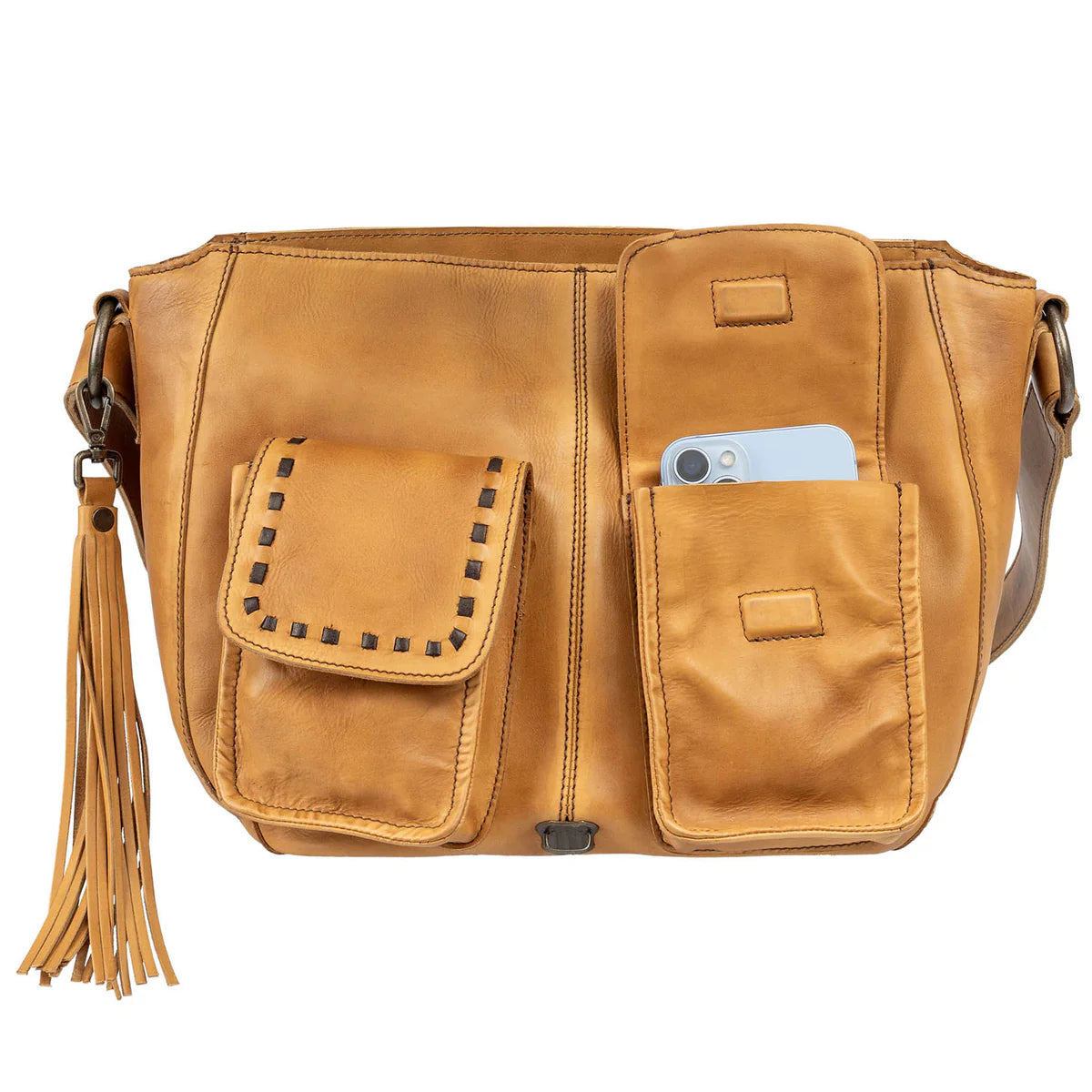 BANDERA TAN SADDLE HOBO BAG