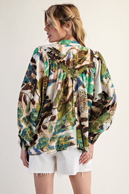 MEADOW-FLORAL PRINT BLOUSE