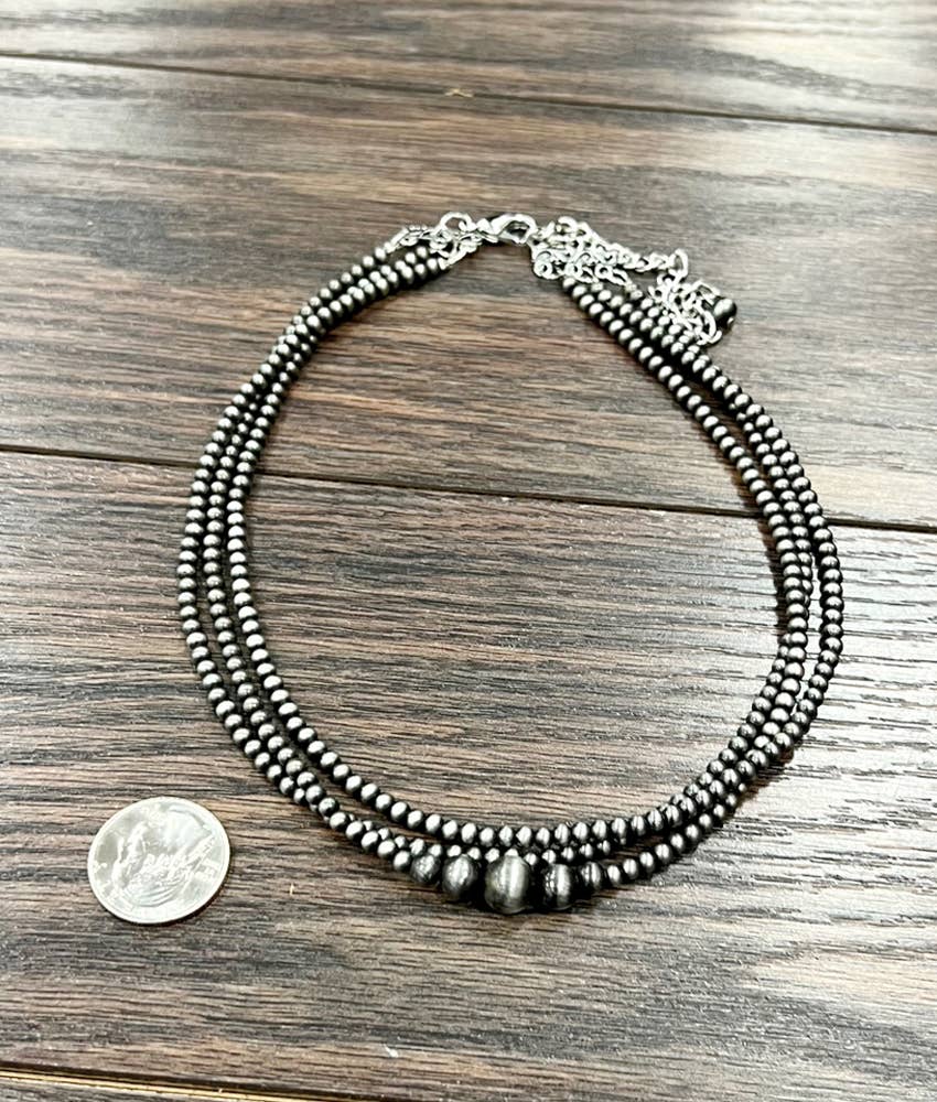 15" NAVAJO INSPIRED BEAD NECKLACE