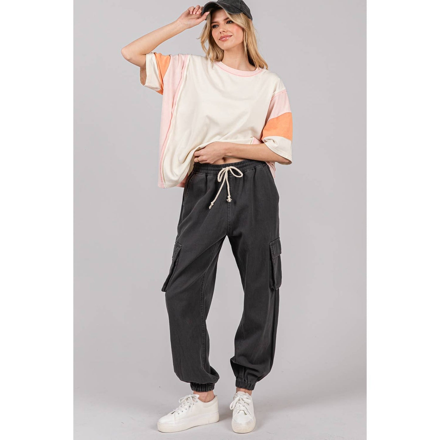 WILLOW-DENIM CARGO JOGGERS
