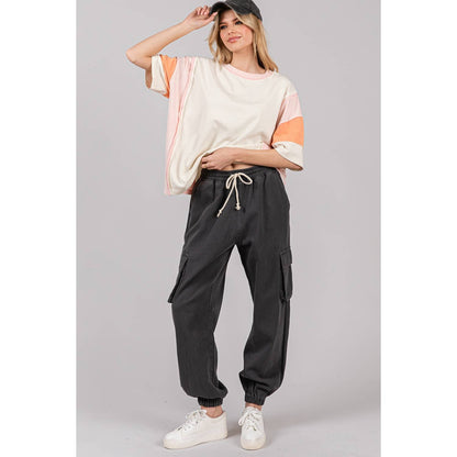 WILLOW-DENIM CARGO JOGGERS