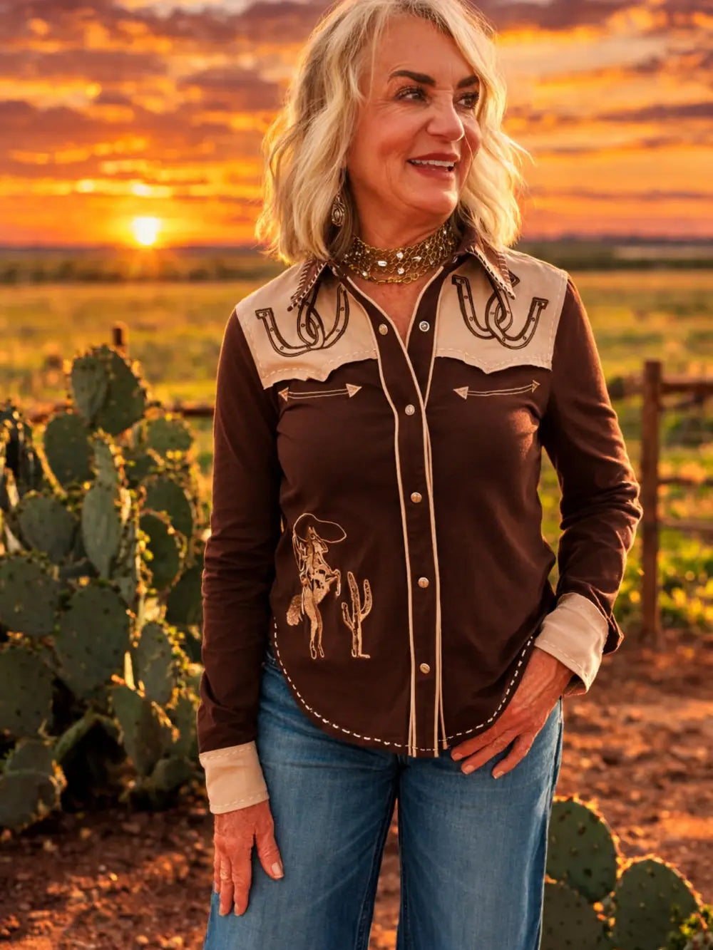 LUCKY BUCK WESTERN BUTTON UP