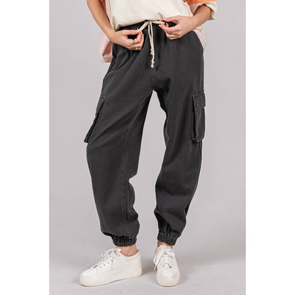 WILLOW-DENIM CARGO JOGGERS