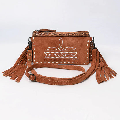 AMERICAN DARLING-BOOT STITCH GENUINE LEATHER CROSSBODY BAG