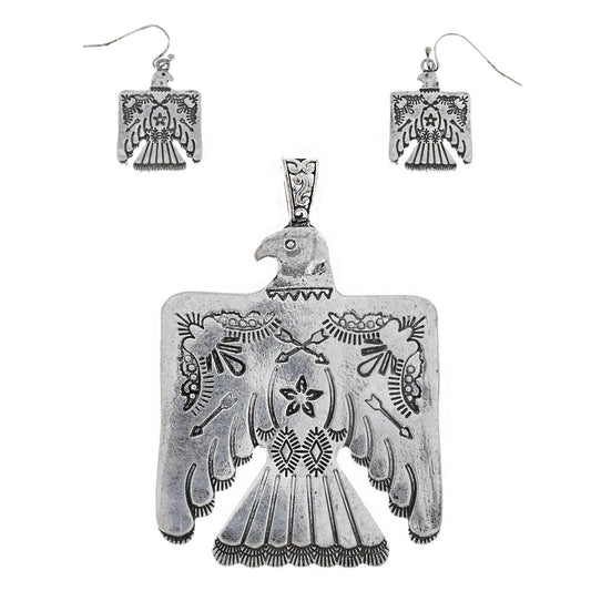 THUNDERBIRD PENDANT & EAR SET