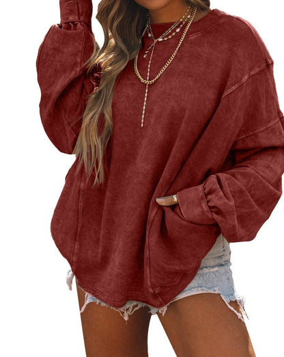 TWIST OPEN BACK OVERSIZED SWEATSHIRT
