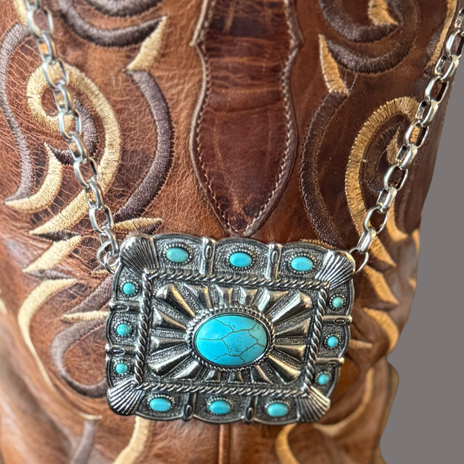 CONCHO BUCKLE NECKLACE