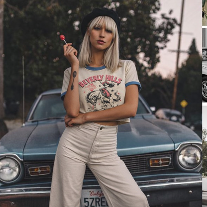 PONY CLUB DARLING RINGER RELAXED CROP TEE