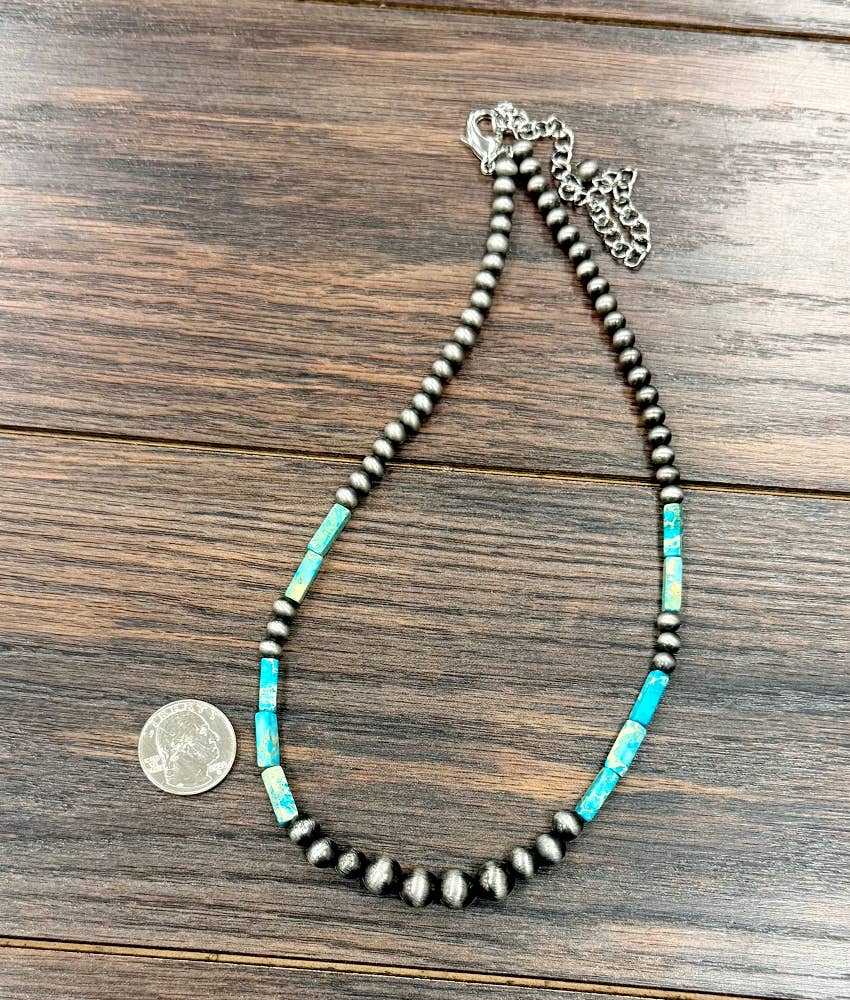 18" NAVAJO INSPIRED GEMSTONE NECKLACE