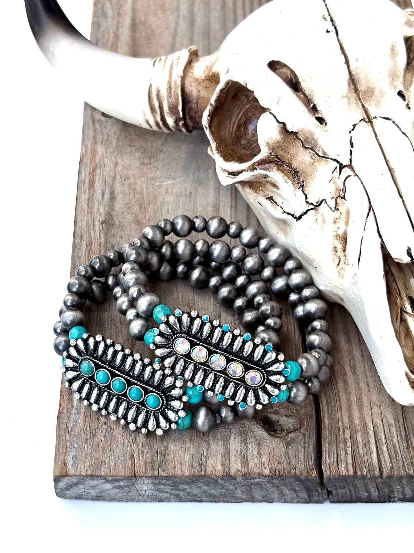 PRAIRE SKY 2 LAYERED STRETCH BRACELET