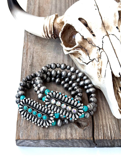 PRAIRE SKY 2 LAYERED STRETCH BRACELET