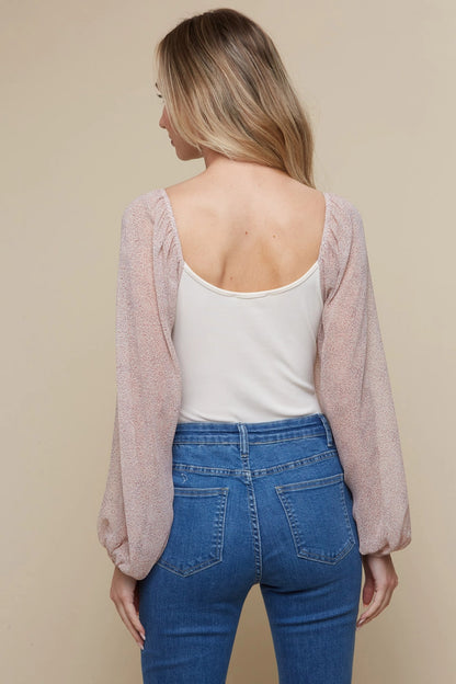 CONTRAST RIBBED BODYSUIT