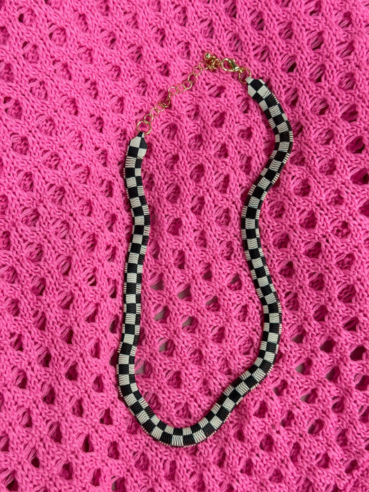 CHECKERBOARD CHIC NECKLACE