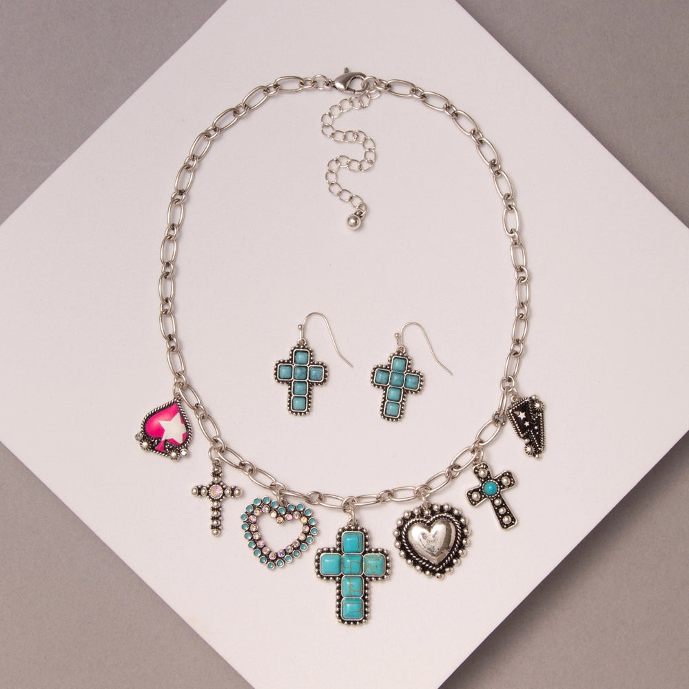WESTERN CHARM NECKLACE SET