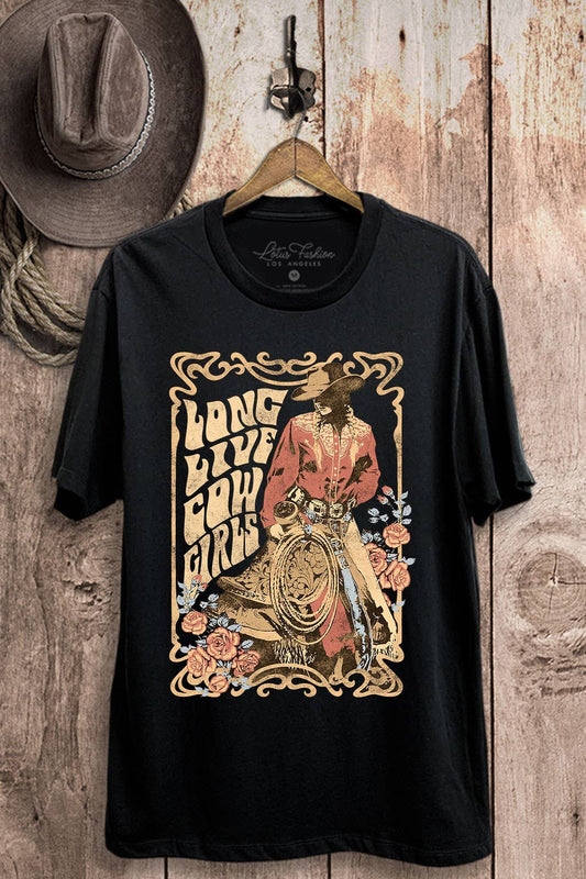 LONG LIVE COWGIRLS GRAPHIC TOP
