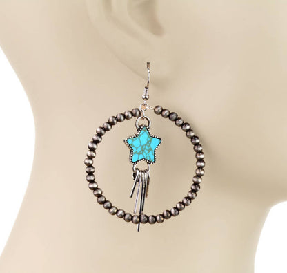 STAR HOOP EARRINGS