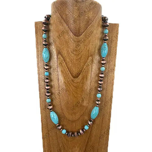 27" COPPER PEARL NECKLACE
