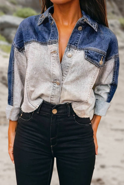 RANDI RAW HEM DENIM JACKET