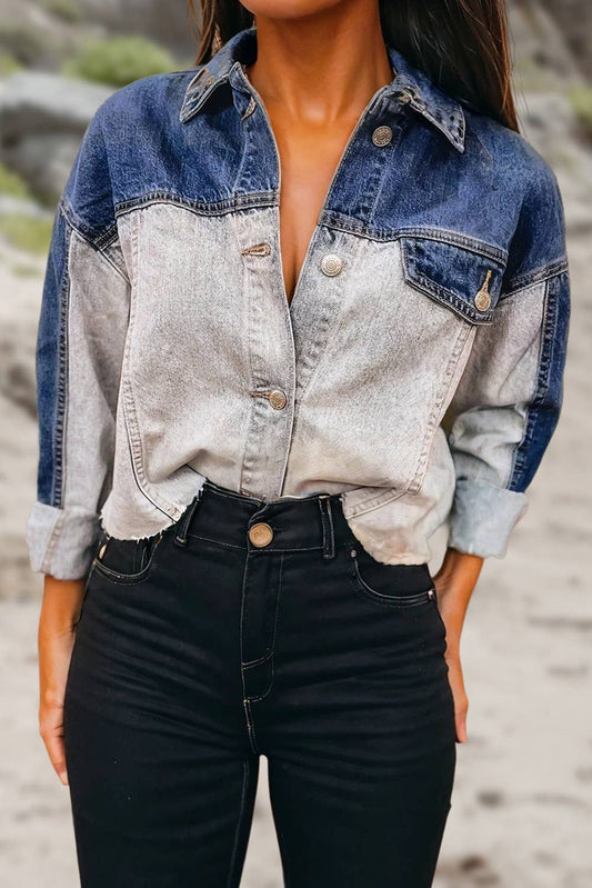 RANDI RAW HEM DENIM JACKET
