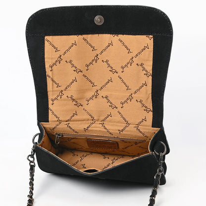 AMERICAN DARLING SUEDE WESTERN BOOT STITCH CROSSBODY BAG