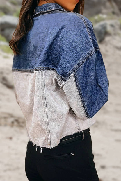 RANDI RAW HEM DENIM JACKET
