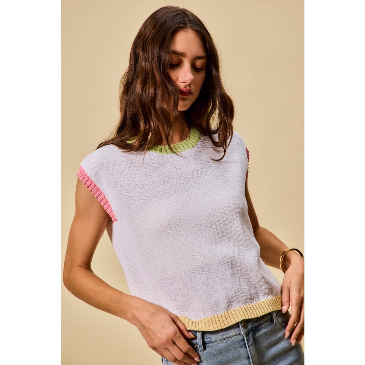 PASTEL TRAILS SWEATER TANK
